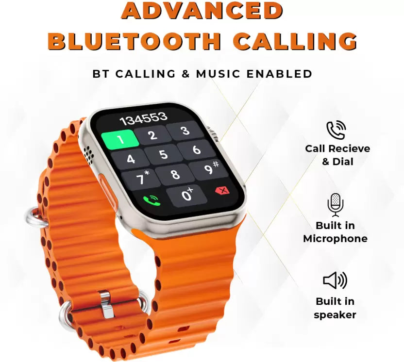 Gizmore Vogue 1.95 AOD 600 NITS | 320 X 385 PX HD Display Bluetooth Calling Smartwatch (Orange Strap, Free Size) Gizmore Vogue 1.95 AOD 600 NITS | 320 X 385 PX HD Display Bluetooth Calling Smartwatch (Orange Strap, Free Size)